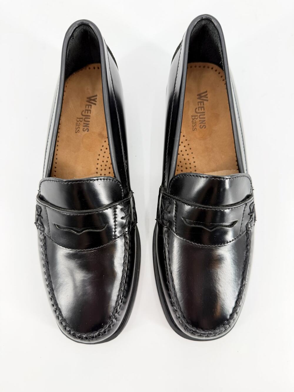 GH Bass Weejuns Katherine Black Leather Penny Loafer Flat Shoes Size 7.5 US NWOT